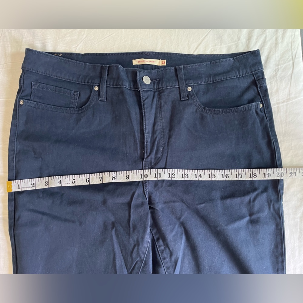 Skinny Navy Blue Leviโs Denim Jeans - Picture 4 of 15